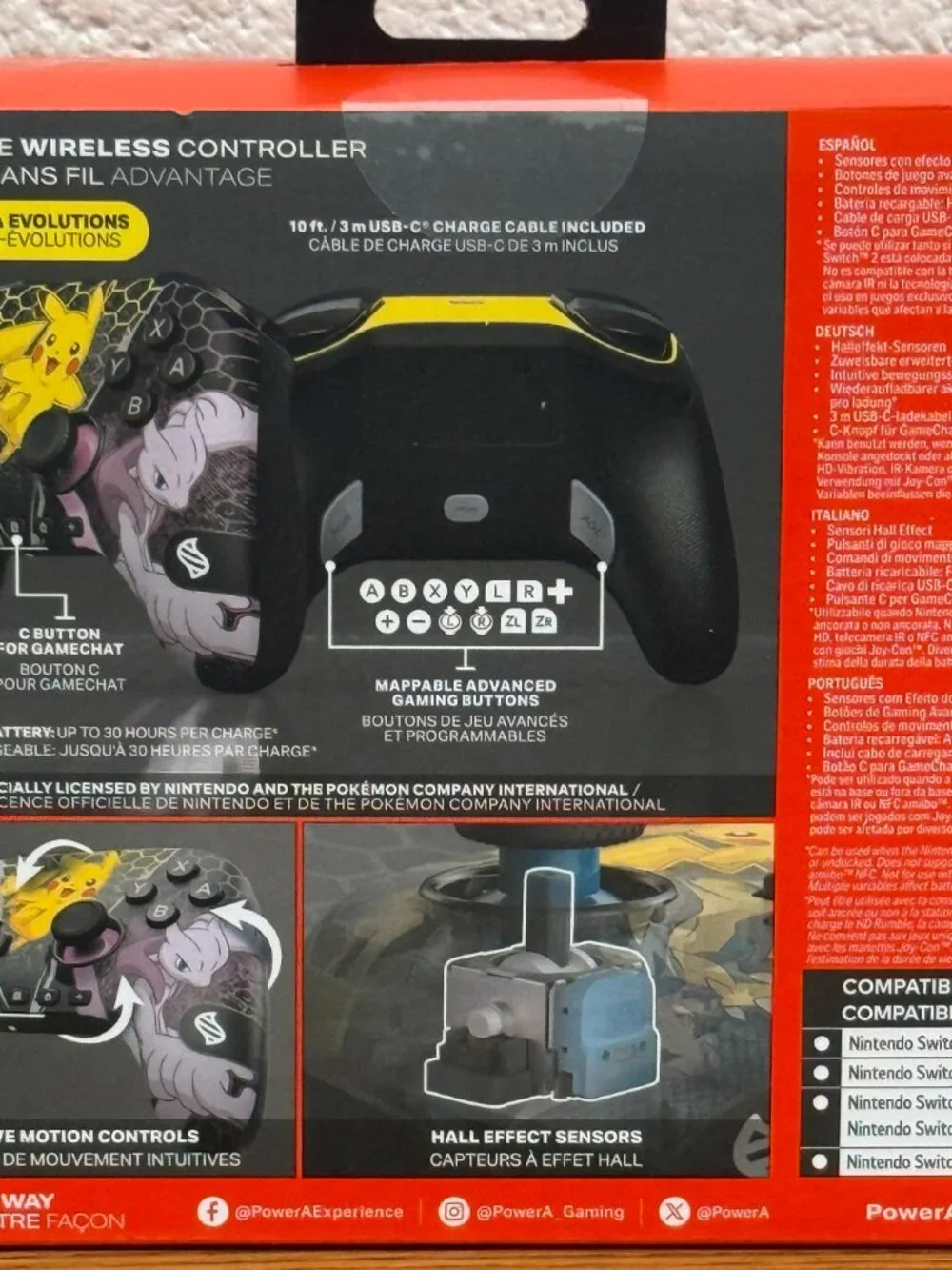 PowerA Advantage Wireless Controller Switch 2 Pokemon Mega Evolutions NIB